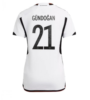 Niemcy Ilkay Gundogan #21 Koszulka Podstawowych Kobiety MŚ 2022 Krótki Rękaw
